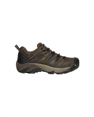 Keen Mens Lansing Low Safety Shoes In Cascade Brown/fired Brick