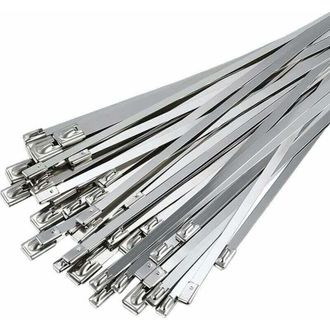 OEM 50 Bridas De Acero Inoxidable - 300 Mm X 4,6 Mm - Bridas De Acero Inoxidable - Para Enrollar Tubos De Escape - Agrupar Cables - Mantenimiento De Valla