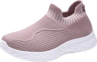 Generic Ladies Running Trainers Orthopedic Gym Trainers Womens Casual Shoes Spring Summer and Autumn Thick Socks Shoes Breathable Comfortable and Lightweight 