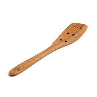 B&eacute;rard Handcrafted Olive Wood 13 Inch Curved Slotted Spatula in Brown at Nordstrom