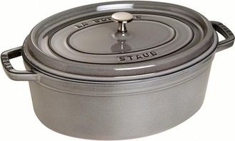Staub Cocotte Ovalada De Hierro Fundido 31 Cm Gris Grafito 5,5 L