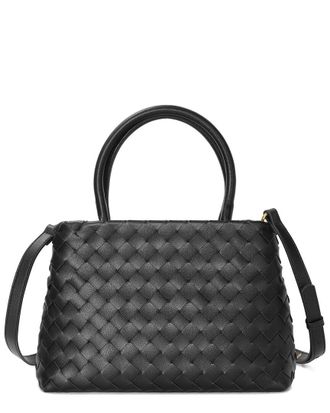 Tiffany & Fred Hand-Woven Top-Handle Leather Bag