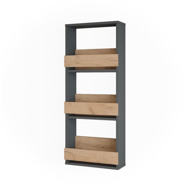 Vicco Bücherregal "Tomy", Weiß/Goldkraft Eiche, 40 X 120 Cm ,4