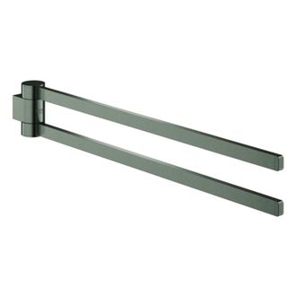 GROHE Selection 400 Toallero Negro 2 Brazos Grafito Duro Cepillado