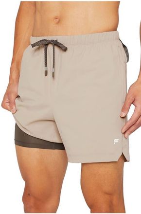 Fabletics Mens The 5 One Short in Brutalist Khaki/taupe Slate at Nordstrom, Size Xx-Large