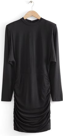 & Other Stories Ruched Long Sleeve Dress in Black at Nordstrom Rack, Size X-Small