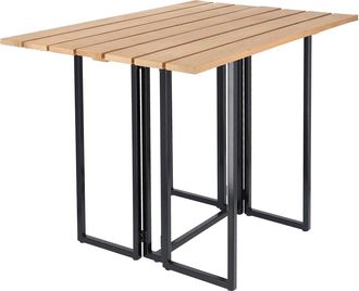 Jan Kurtz Time Klapptisch 100 x 69 cm, Aluminium schwarz / Teak natur