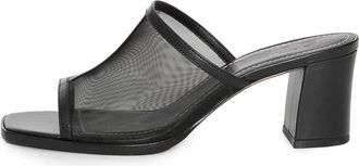 Staud Womens Alessandra Heels In Black Mesh