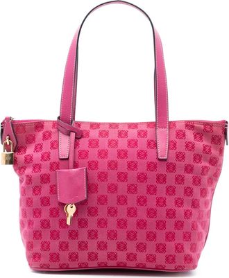 Loewe Borsa tote Anagram in tela 2010 - Rosa