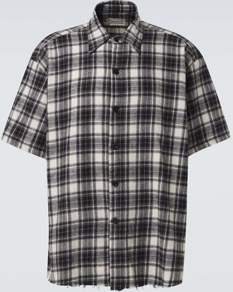 Greg Lauren Camicia in flanella di cotone a quadri