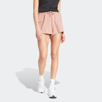 adidas Shorts ADIDAS SPORTSWEAR W SL FT SHO, Damen, Gr. XXL, N-Gr, rosa (warm clay, wei&szlig;), Obermaterial: 70% Baumwolle, 30% Polyester, Hosen Shorts, lockere 