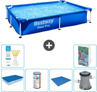 Bestway Piscina Bestway Steel Pro Rectangular - 221x150x43 Cm - 7-piezas S167