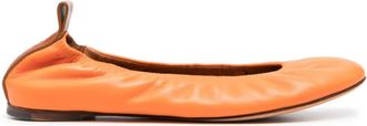 Lanvin leather ballerina shoes - women - Calf Leather/Calf Leather/Calf Leather - 40 - Orange