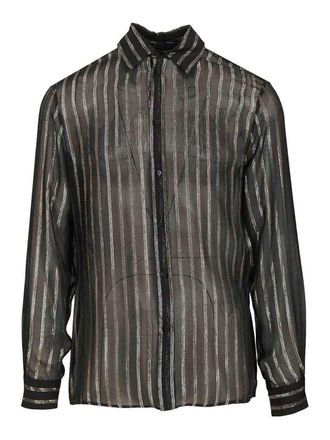 Valentino Garavani Valentino Silk And Lurex Chiffon Shirt