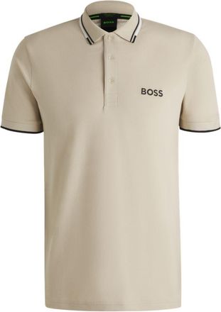 BOSS Polo shirt with contrast logos