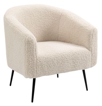 Nordlys Scandinavian Design Metal Leg Lounge Chair in White