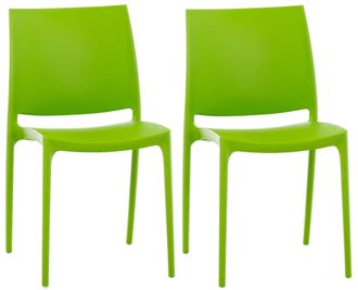 Clp Clp - Set De 2 Sillas Apilables Maya Verde