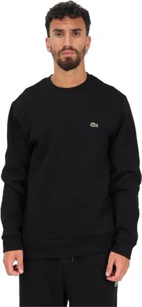 Lacoste Zwarte Croco Stijl Sweater - Heren - Sweatshirts - Zwart - XL - Katoen - Hoodies & sweatvesten