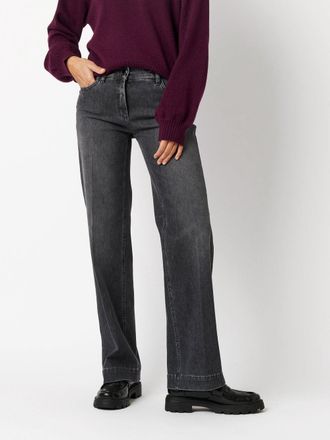 Toni Weite Jeans TONI Jeans Jenny Wide, Damen, Gr. 17, K-Gr, anthra used, Denim/Jeans, Obermaterial: 36% Viskose, 35% Baumwolle, 26% Polyester, 3% Elasthan