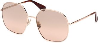 Max Mara MM0061 DESIGN5 33G Womens Sunglasses Gold Size 60