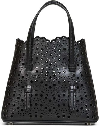 Alaia Mina 20 Tote - Dames - Shoppers - Zwart - ONE Size - Leer - Tassen