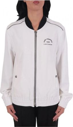 Karl Lagerfeld Dames, Jassen, Wit, Maat: XS Viscose