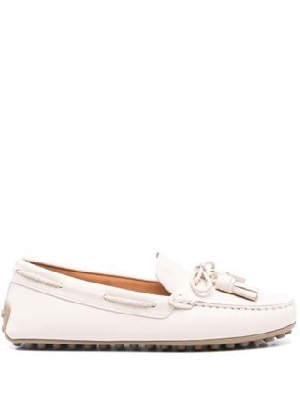 Tod's tassel-detail loafers - women - Leather - 37.5 - Neutrals