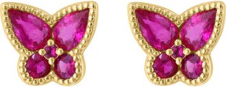 Effy Natural Ruby Butterfly Stud Earrings in Red at Nordstrom Rack