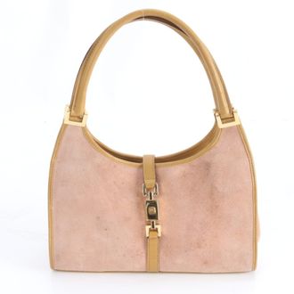 Gucci Brown Pink Leather Handbag Tote Bag (Pre-Owned)