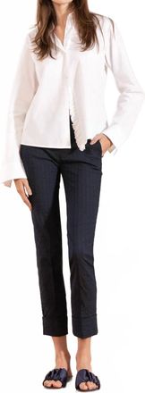 Avenue Montaigne Bistro Solid Pant In Navy Seerscucker