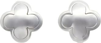 Van Cleef & Arpels 2010s 18K white gold Pure Alhambra earrings - women - 18kt White Gold - One Size - Silver