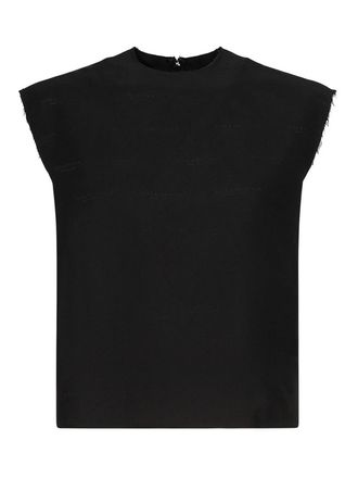 Balenciaga Sleeveless Silk Jacquard Top