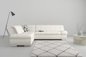 Domo Collection Ecksofa »Mona L-Form« wahlweise mit Bett- und Armlehnfunktion