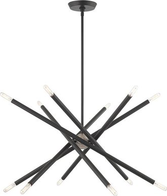 Livex Lighting 12-Light Scandinavian Gray Pendant Lantern