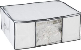 WENKO Caja De Almacenamiento Blanco Gris 65x50x27 Cm
