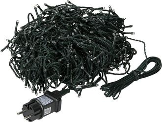 ECD Germany Luces de navidad 480 LED 36m blanco fr&iacute;o interior/exterior IP-44