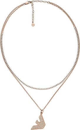 Emporio Armani Collana con pendente logo - Rosa