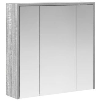 vidaXL Armario Con Espejo De Ba&ntilde;o Gris Sonoma 63,5 X 16 X 62,5 Cm Vidaxl