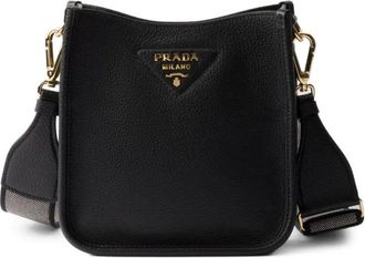 Prada Borsa a spalla mini in pelle - Nero