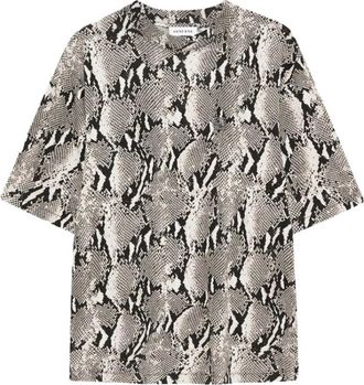 Anine Bing Avi Tee - Dames - T-shirts - Grijs - S - Katoen - Tops