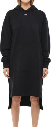 Diesel Black Logo Hood Midi Dress