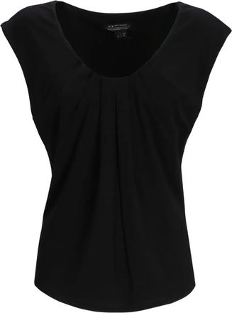 A|X Armani Exchange Top con maniche ad aletta - Nero