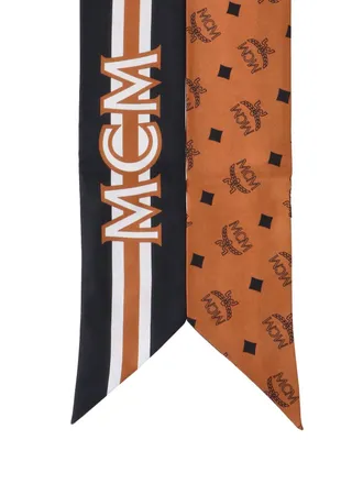 MCM Womens Scarfs Brown Silk