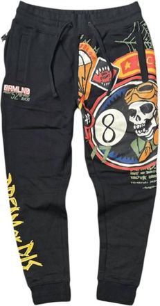 Dreamland Mens Lightning Storm Squadron Sweatpants In Black