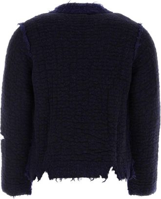 Namacheko Mens Merino Wool Blend Sweater Navy Virgin