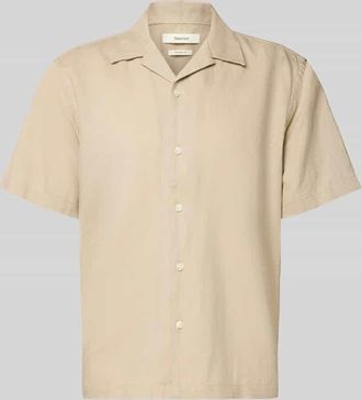 Selected Relaxed Fit Freizeithemd aus Leinen-Baumwoll-Mix Modell RLXCLAY in Sand, Gr&ouml;&szlig;e XXL