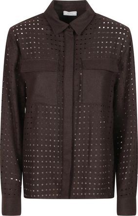PESERICO Shirts - Dames - Overhemden - Bruin - L - Overhemden