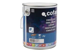 cofan Esmalte Laca Al Agua Blanco 4 L Satinado, El Esmalte De Laca Al Agua Est&aacute; Indicado Para La Protecci&oacute;n Y Decoraci&oacute;n De Todo Tipo De Superficies Como Ma