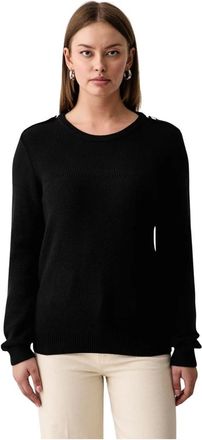 Liu Jo Jersey de punto con cuello redondo - Knitwear - Mujer - Negro - XS