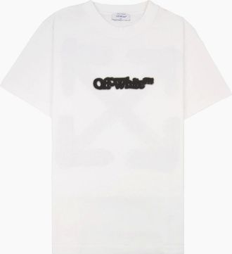Off-white Mens Off White Spray Arrow Slim S/s T-shirt White - Size: 42